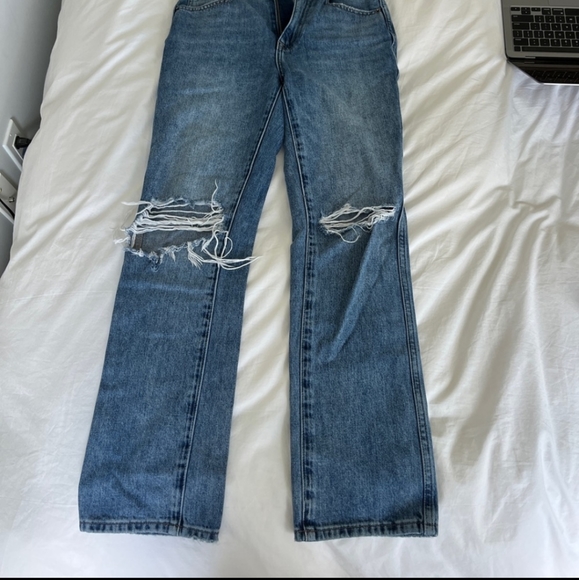Pistola Distressed Straight Leg Denim Jeans - Picture 8 of 13